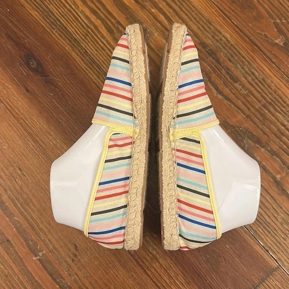 NEW Talbots Multi Horizons Izzy Slip-on Striped Canvas Espadrilles Sz 7.5 Preppy